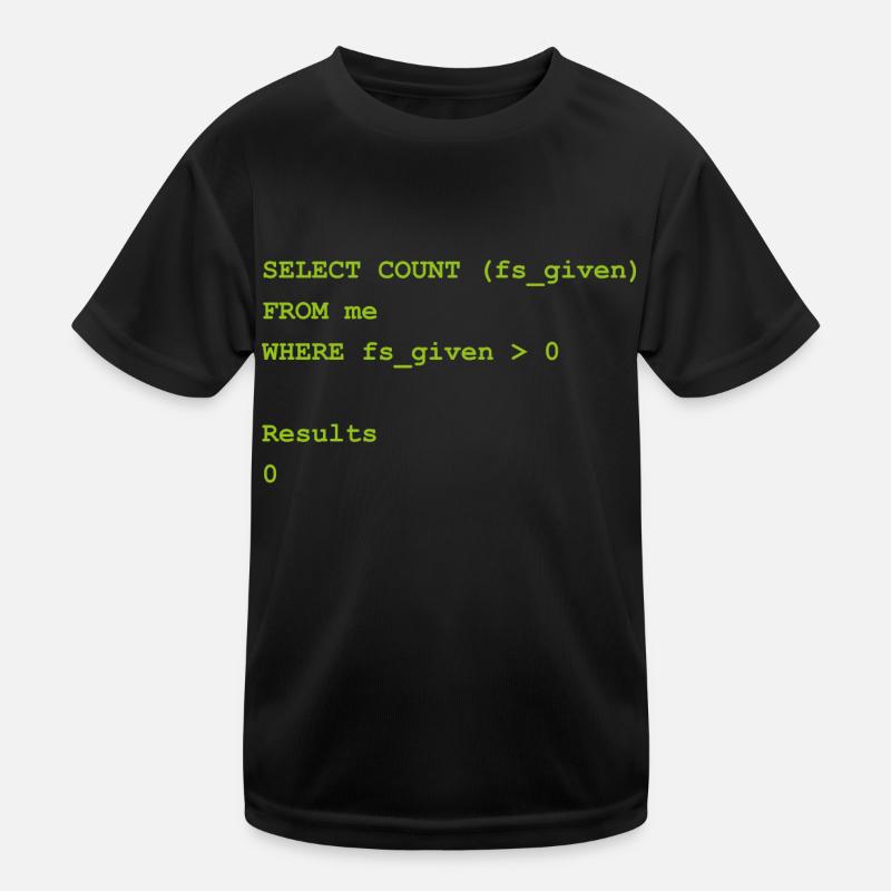 Select count Geschenk Programming Informatik Kinder Funktions-T-Shirt