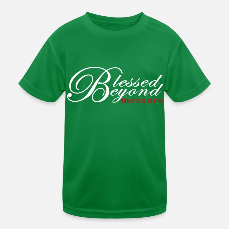 Gesegnet über Maß, coole Christliche Hemden Kinder Funktions-T-Shirt