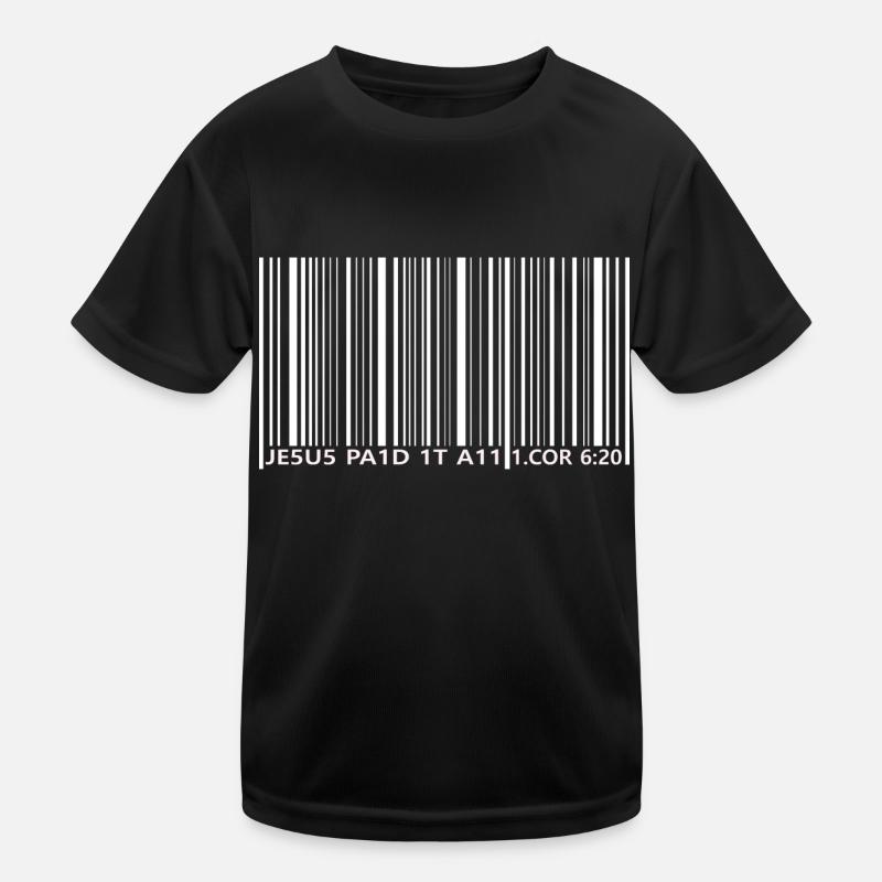 Jésus a tout payé / Code-barres / 1 Corinthiens 6:20 T-shirt sport Enfant