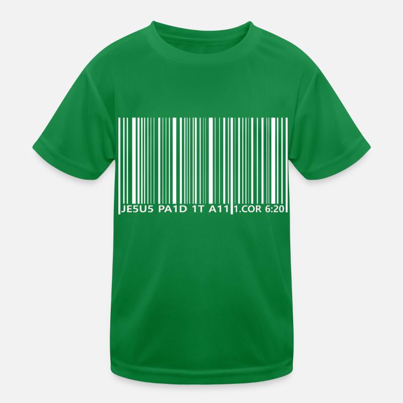 Jésus a tout payé / Code-barres / 1 Corinthiens 6:20 T-shirt sport Enfant