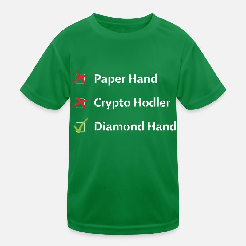 Check-list crypto main de diamant coché T-shirt sport Enfant