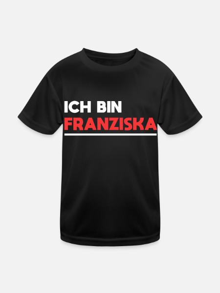 Franziska Name Spruch für stolze Franziskas - Kinder Funktions-T-Shirt - Schwarz - Vorne