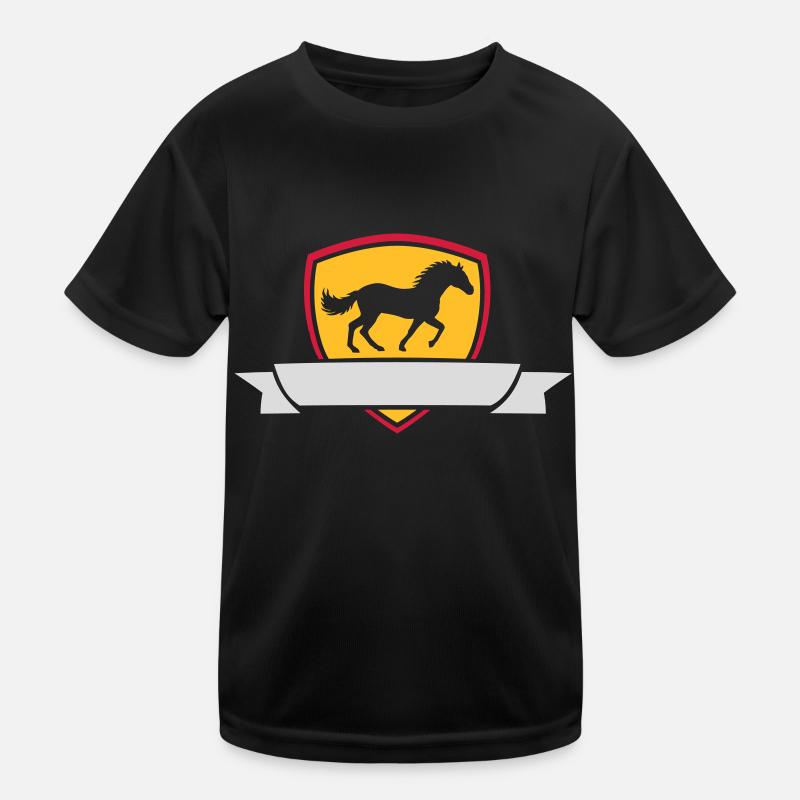 Insert Text Horse Banner Kids Functional T-Shirt