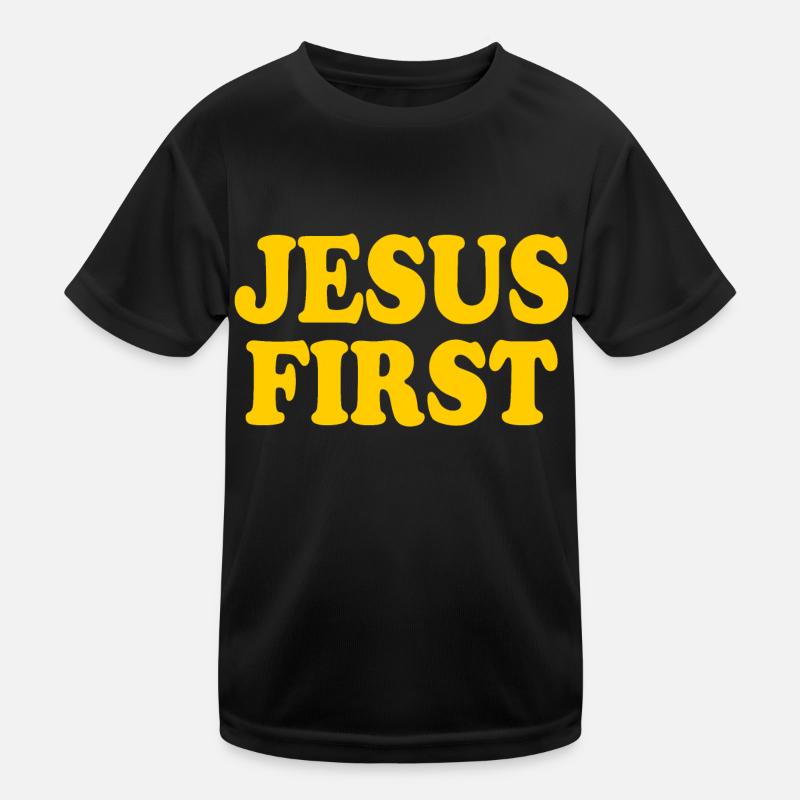 Jesus first T-shirt sport Enfant