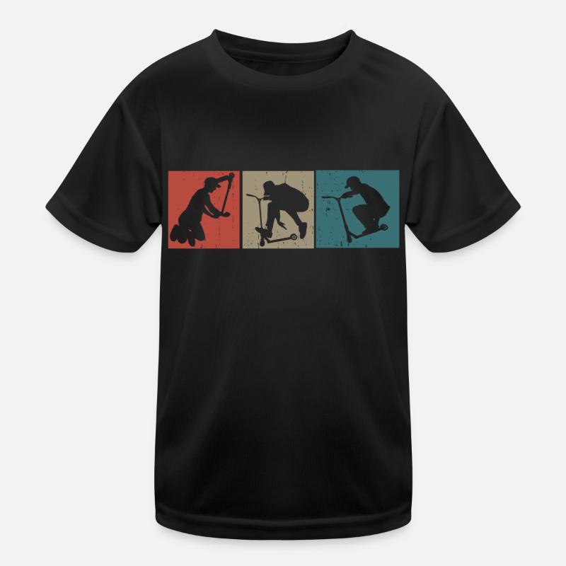 Scooter Stunt Tretroller Kinder Funktions-T-Shirt