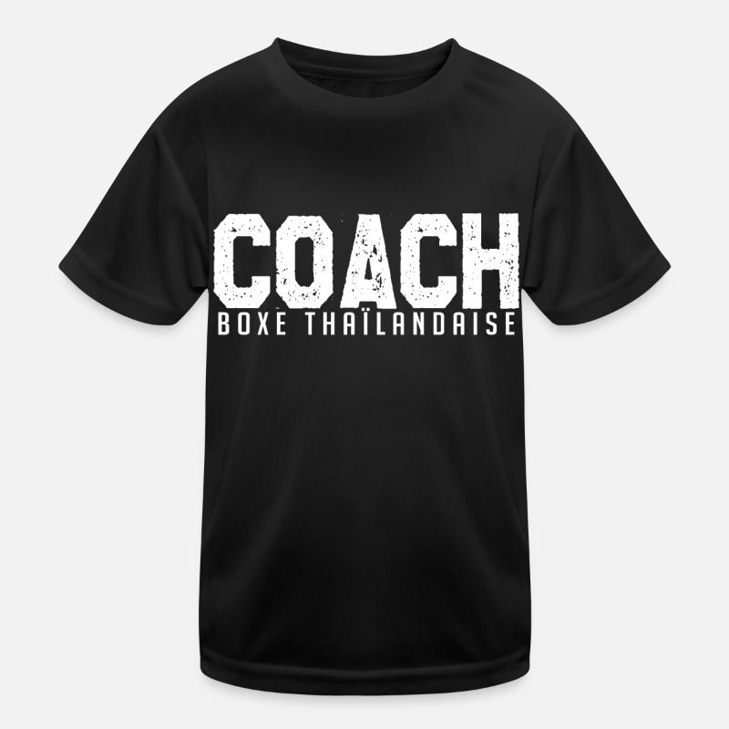 Coach Boxe Thaïlandaise. entraineur de boxe. T-shirt sport Enfant