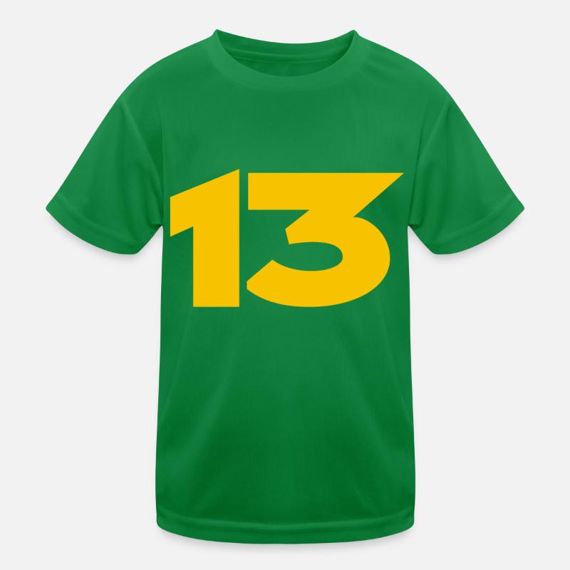 Thirteen Yellow Kids Functional T-Shirt