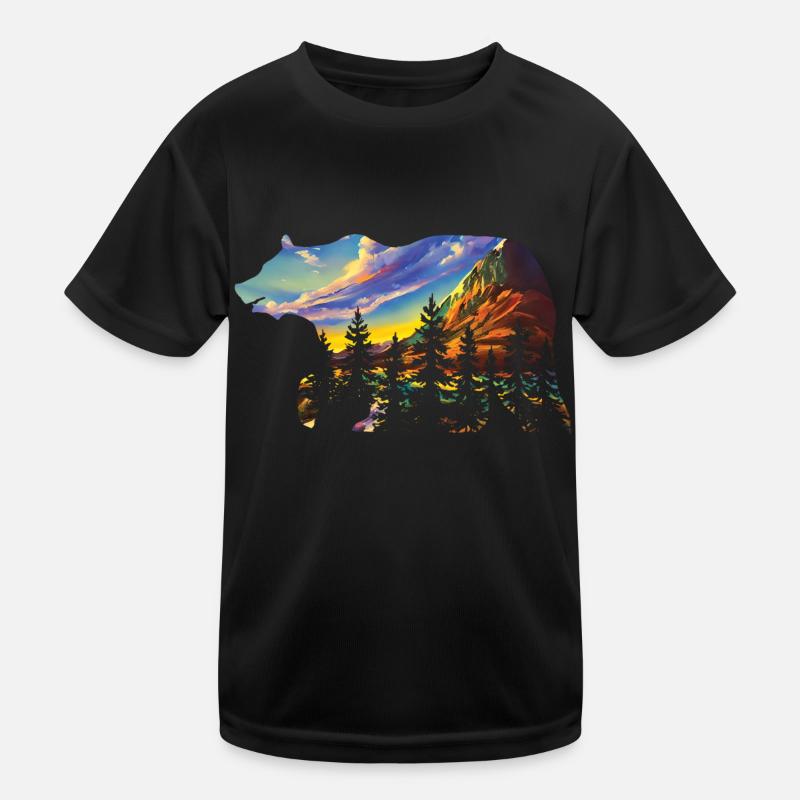 Wanderung Bergwanderer Berge Bergwandern Wandern Kinder Funktions-T-Shirt