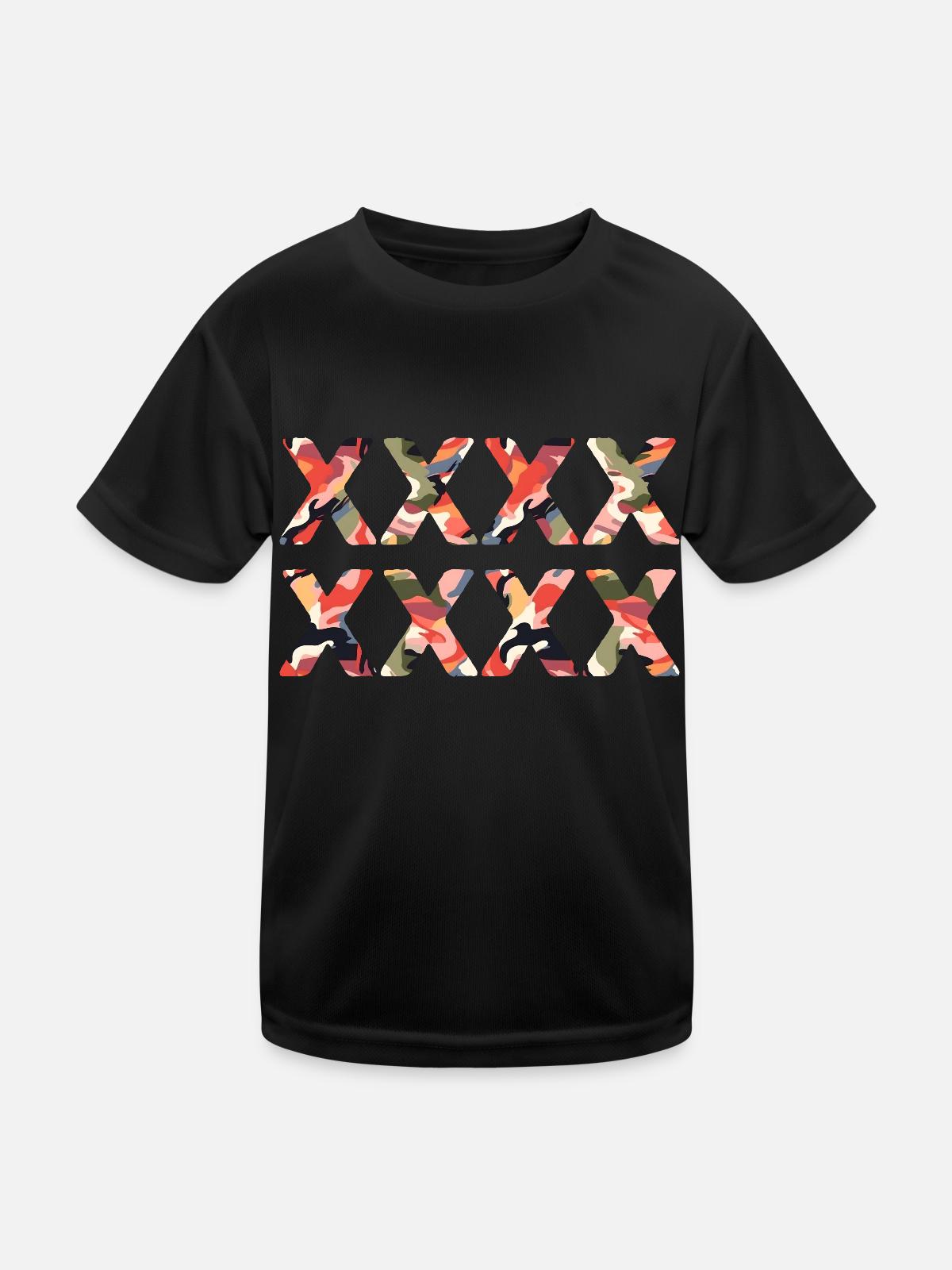 XXXXXXXX - Kinder Funktions-T-Shirt - Schwarz - Vorne