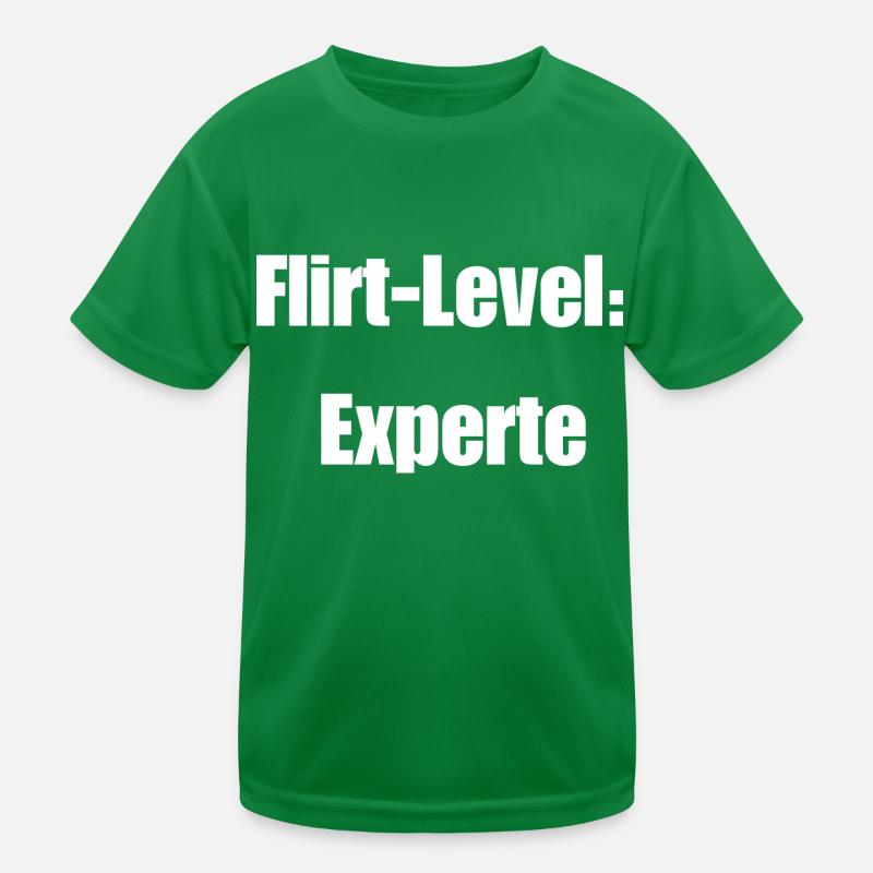 Flirt-Level: Experte Kinder Funktions-T-Shirt