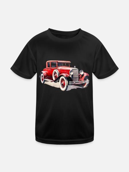 Oldtimer sind mehr als nur Autos - Kinder Funktions-T-Shirt - Schwarz - Vorne