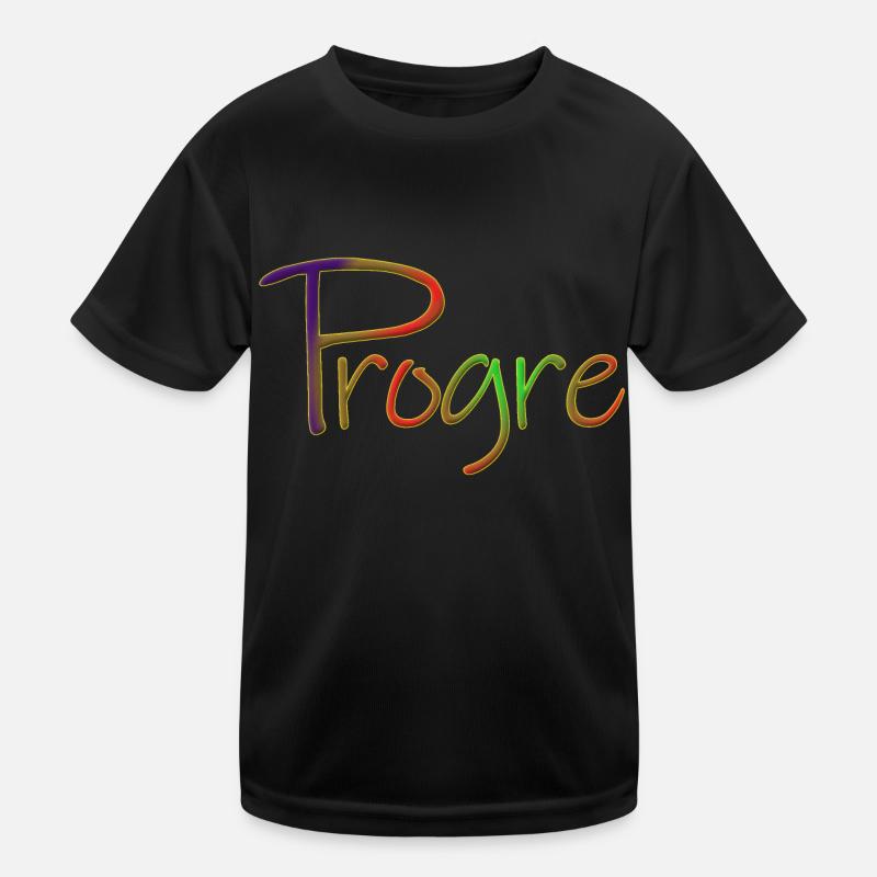 Progressiv - Kinder Funktions-T-Shirt - Schwarz