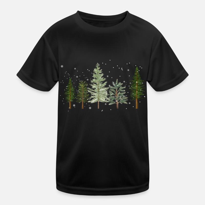 Tree Pine Trees for Winter Lovers - Gift Kids Functional T-Shirt
