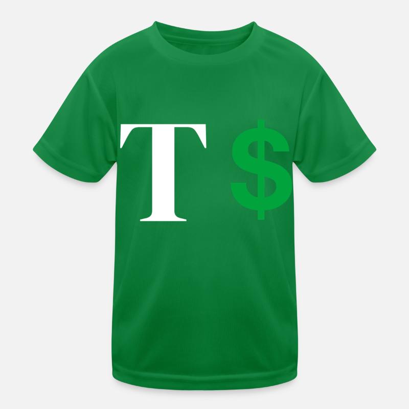 Buchstabe t Dollar Kinder Funktions-T-Shirt
