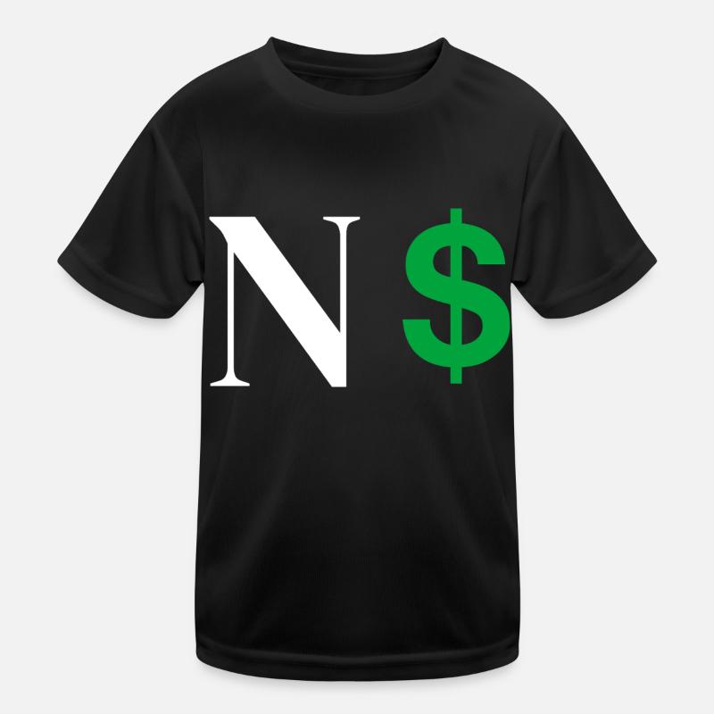 Buchstabe n Dollar Kinder Funktions-T-Shirt