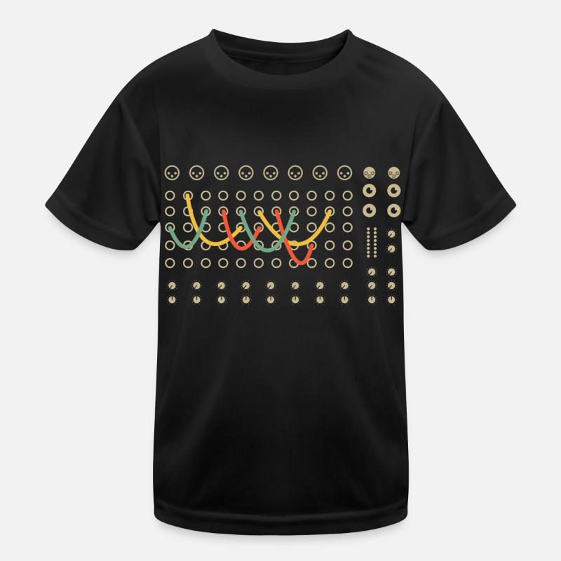 Retro Modular Synthesizer Analog Musik Produzent Kinder Funktions-T-Shirt