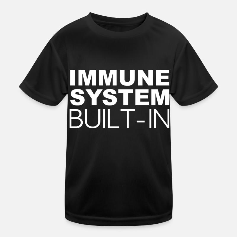 immune system built-in - Kids Functional T-Shirt - black