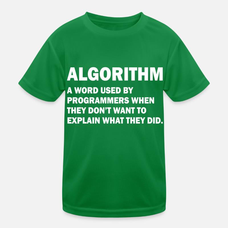 Algorithm Admin Informatique Nerd programmation T-shirt sport Enfant