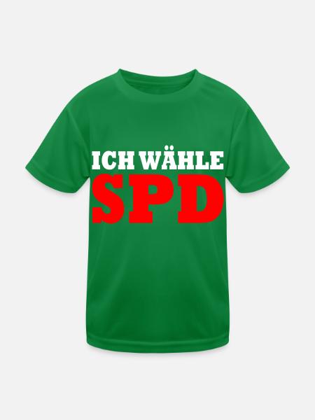 Ich wähle spd - Kinder Funktions-T-Shirt - Kelly Green - Vorne