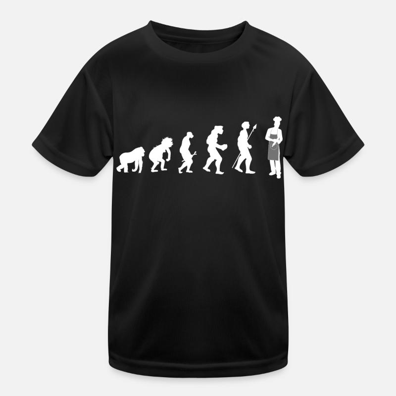 chef cuisiner Evolution - T-shirt sport Enfant - noir