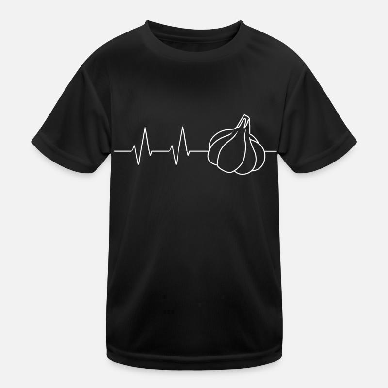Herzschlag Knoblauch Kinder Funktions-T-Shirt