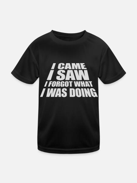 I came saw forget - Kinder Funktions-T-Shirt - Schwarz - Vorne
