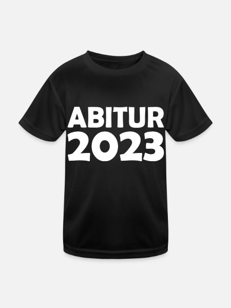 Abitur 2023 - Kinder Funktions-T-Shirt - Schwarz - Vorne