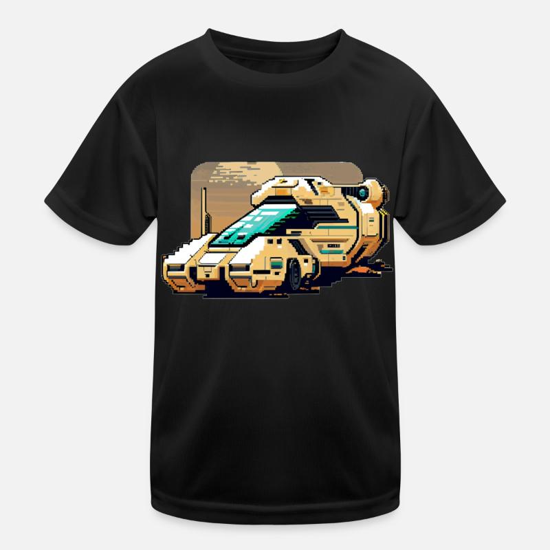 8 Bit Retro Transporter in retro Pixel Graphics Kids Functional T-Shirt
