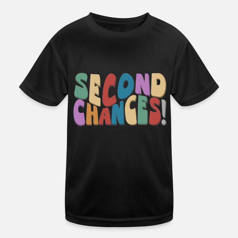 Second Chances Retro Groovy optimistisch Neuanfang Kinder Funktions-T-Shirt