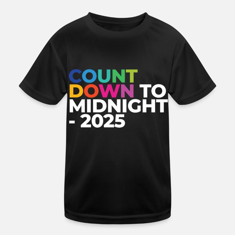 Countdown To Midnight - 2025 Kids Functional T-Shirt