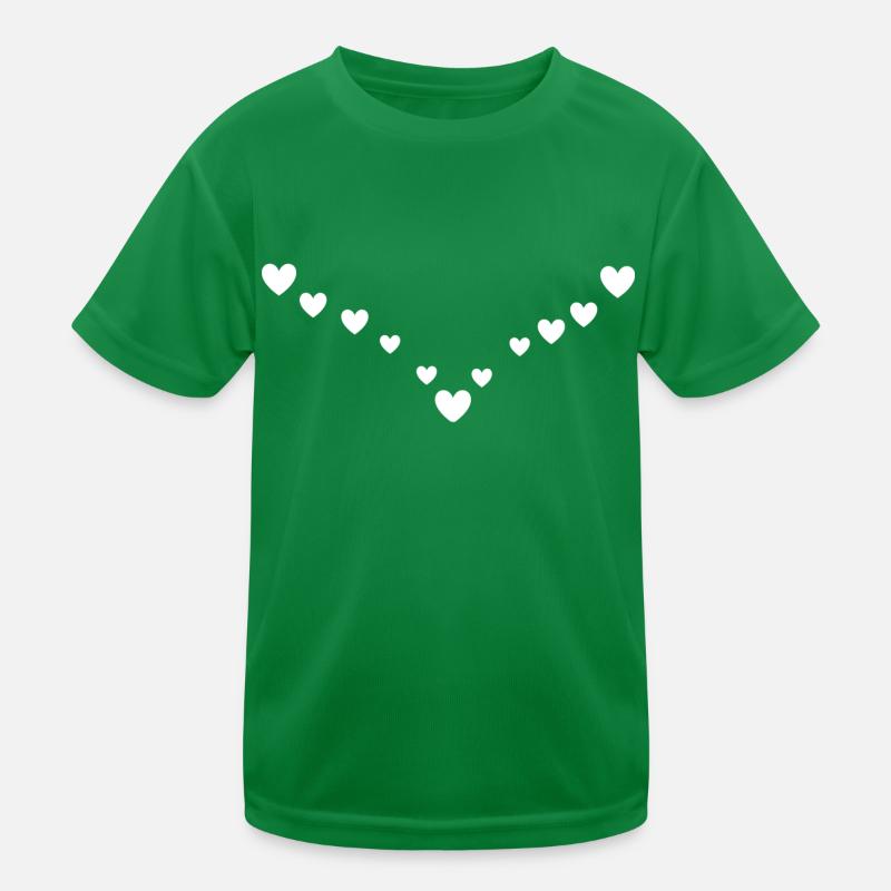 Heart Pattern Kids Functional T-Shirt