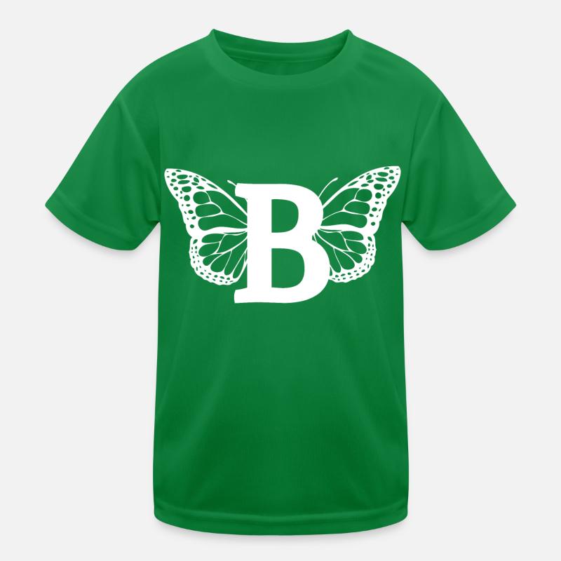 Buchstabe B Schmetterling Kinder Funktions-T-Shirt