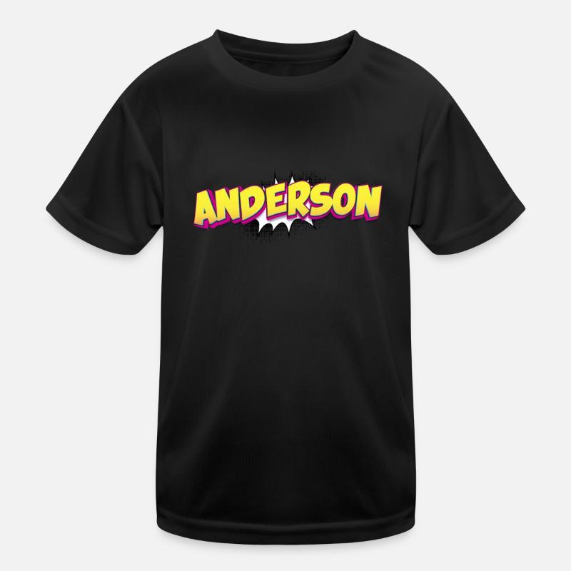 Anderson Benutzerdefinierter Name Comic-Stil Pop-Art, Kinder Funktions-T-Shirt