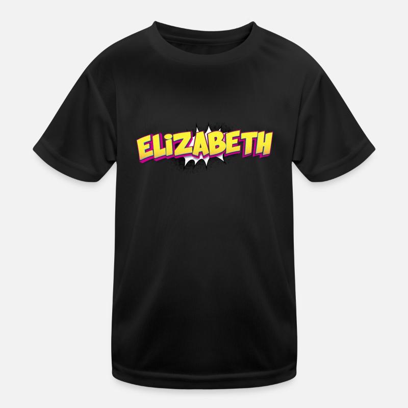 Elizabeth Custom Name Comic Book Style Pop Art, Kids Functional T-Shirt