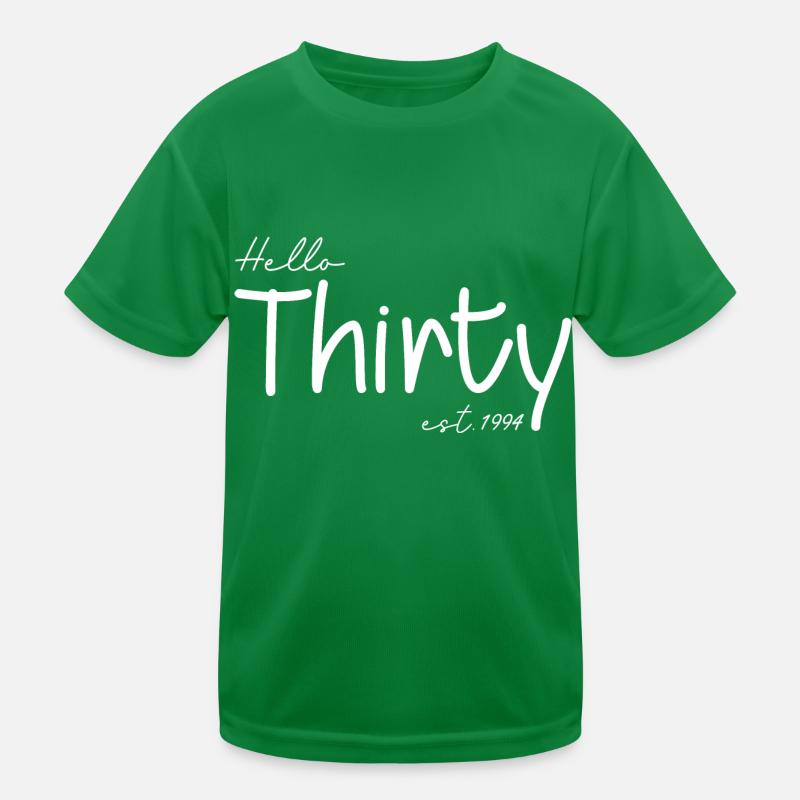 Hello Thirty est 1994 - Celebrate 30th Birthday Kids Functional T-Shirt