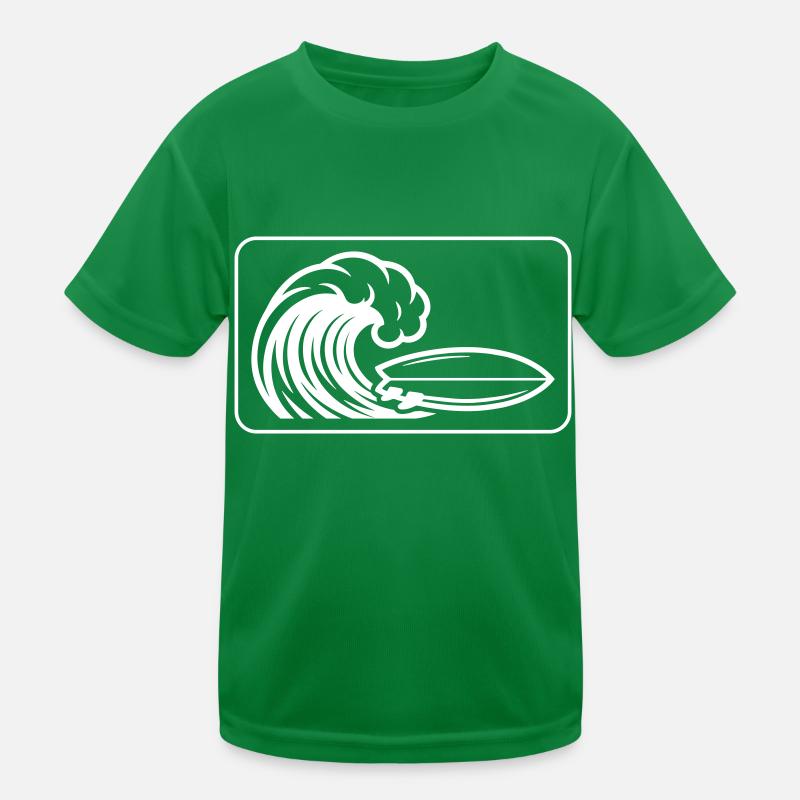 Surfboard Wave Kids Functional T-Shirt