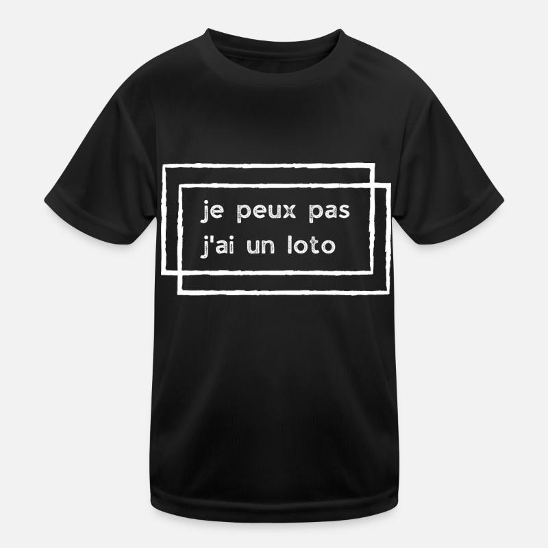 Je peux pas j'ai un loto (rectangles) T-shirt sport Enfant
