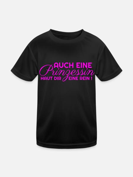 AUCH EINE Prinzessin HAUT DIR EINE REIN in rosa - Kinder Funktions-T-Shirt - Schwarz