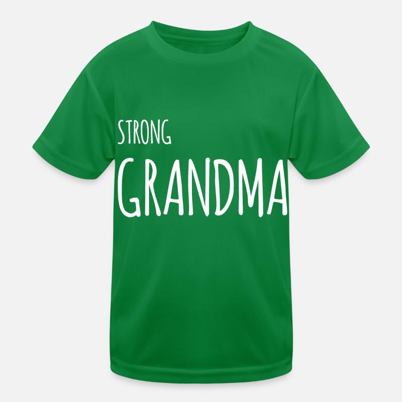 Forte Grand-mère bande dessinée blanc T-shirt sport Enfant