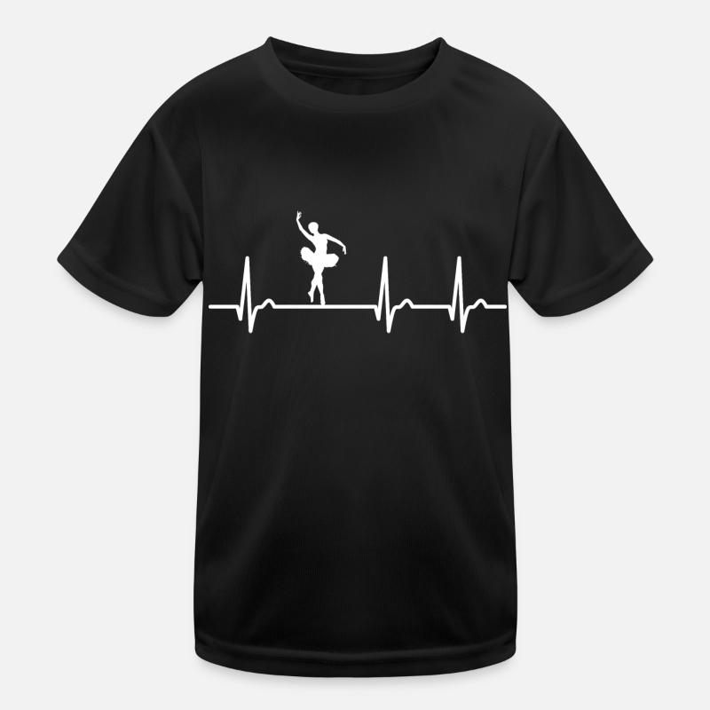 ECG curve - heart curve - pulse - ballet - art Kids Functional T-Shirt