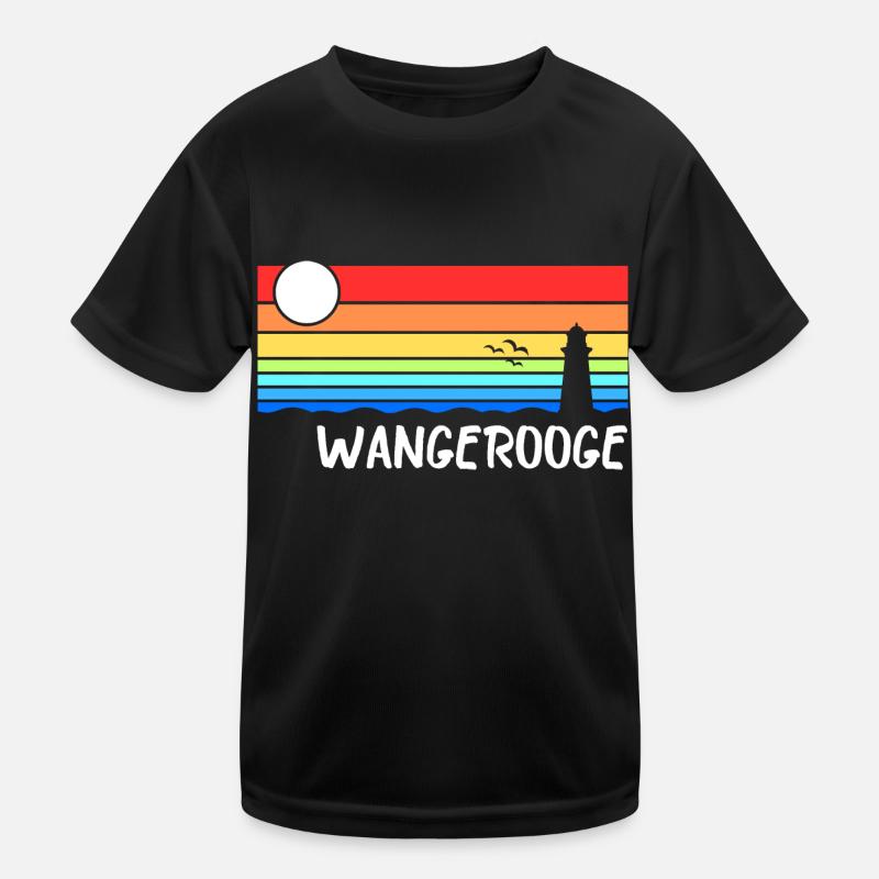 Wangerooge Nordsee Leuchtturm Urlaub Kinder Funktions-T-Shirt