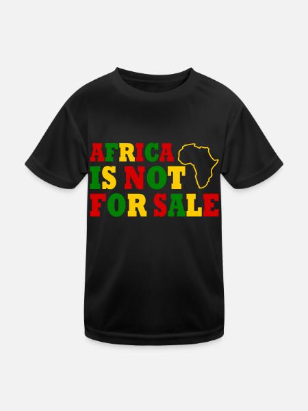 africa is not for sale - Kids Functional T-Shirt - black - Front
