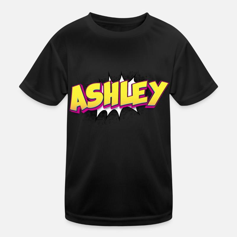 Ashley benutzerdefinierter Name Comic-Stil Pop-Art, Kinder Funktions-T-Shirt