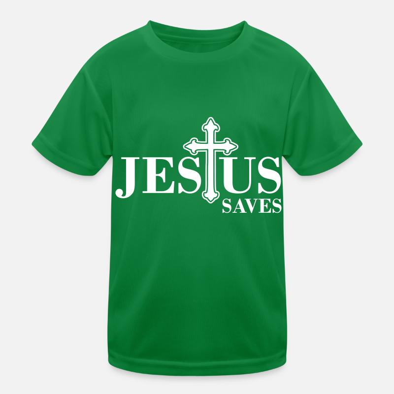 Jesus saves Kids Functional T-Shirt