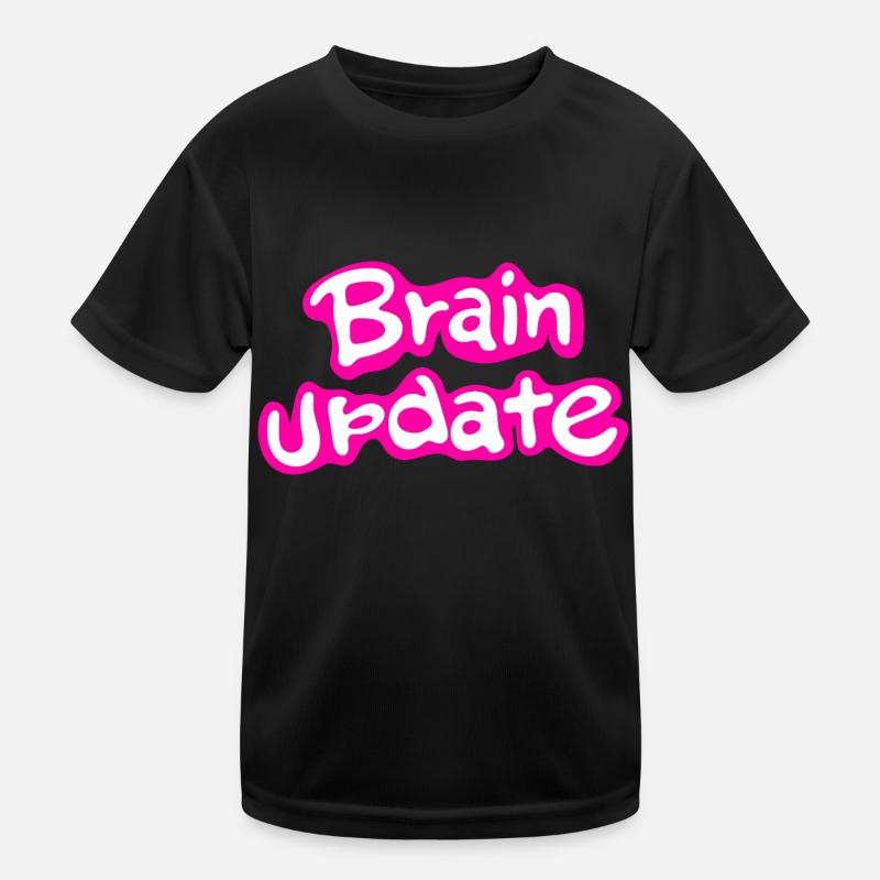 Brain Update Comic-Schrift pink. Kinder Funktions-T-Shirt