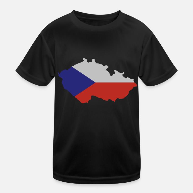 Czech Republic Shape Kinder Funktions-T-Shirt