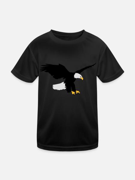 Eagle - Kids Functional T-Shirt - black - Front