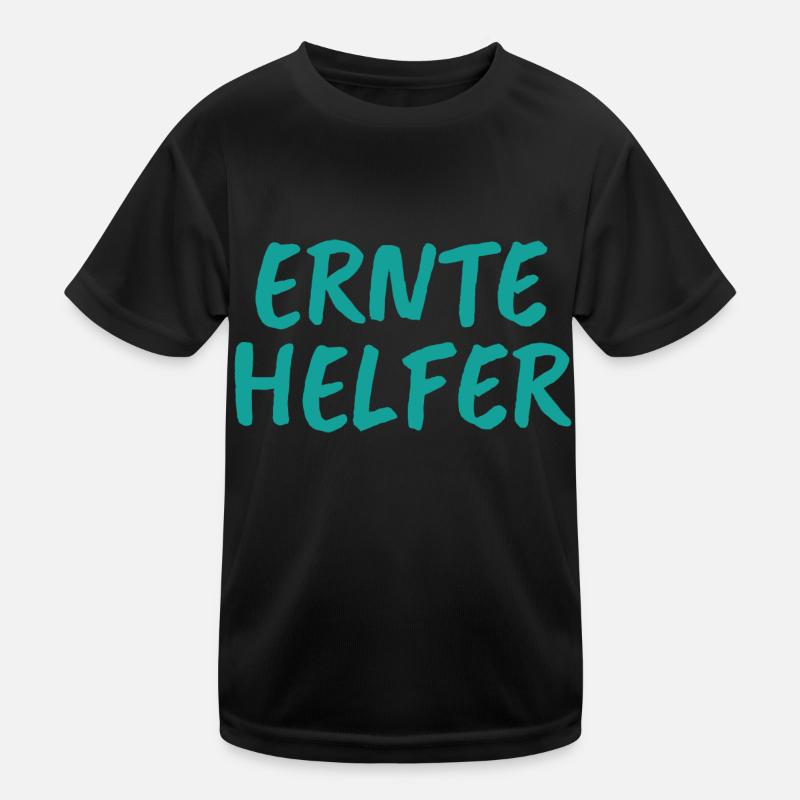 Erntehelfer Geschenk Erntezeit Landwirt Acker Kinder Funktions-T-Shirt