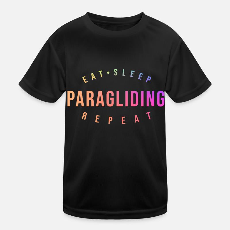 Eat Sleep Paraglide Repeat Paragliding Parachute P Kinder Funktions-T-Shirt