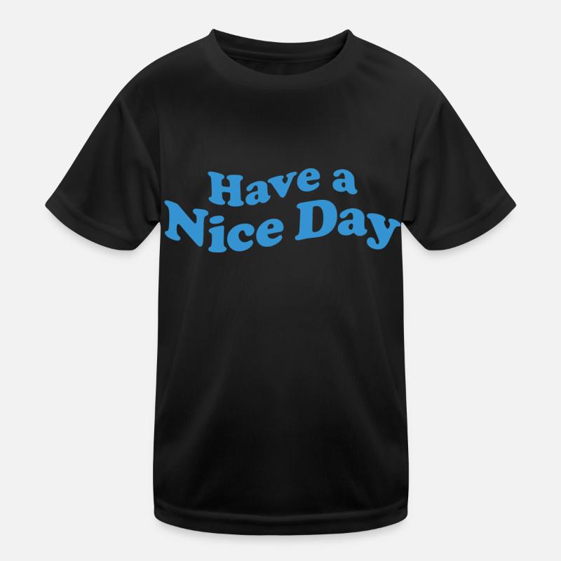 nice day black Kinder Funktions-T-Shirt